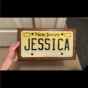 Jessica Decor New Jersey License Plate